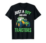 Just A Boy Who Loves Tractors Kids Boys T-Shirt