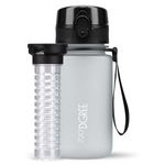 720°DGREE Kids Water Bottle “uberBottle“ - 350 ml softTouch +Fruit-Infuser - BPA-Free Tritan, Leakproof, Reusable Drinking Bottle - Waterbottle for Children, Kindergarten, School, Sports, Running