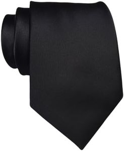 marysgift Men's Ties Necktie Wedding Formal Business Jacquard Tie Set 57.48"x3.15", Black, 57.48" x 3.15"(146cm*8cm)