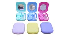 Kuanfine 6 Pack Contact Lens Case Kit Cute Travel Contact Case, All-In-One Soak Storage Container with Mirror Bottle Tweezers Contact Applicator
