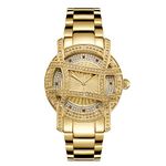 JBW Women's 10-Year Anniversary Olympia 0.20 ctw Diamond Wrist Watch with Stainless Steel Bracelet, Gold, Olympia 10 Year