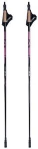 Exel Nordic Walking Poles for Seniors and All Ages | Premium Trekking Poles for Hiking, Walking, and Fitness Activities | Walking Stick for Balance and Posture (Black/Pink) | Set of Two Poles