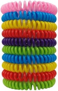 Perellier Mosquito Repellent Bracelets - Pack of 10 Assorted Colors for Adults & Kids | Long Lasting | DEET-Free | Natural Repellent Essential Oils | Indoor & Outdoor, Fishing, Camping, BBQ and Traveling