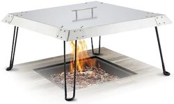 Maplefield Fire Pit Heat Deflector - All-in-One Heat Deflector and Fire Pit Cover - Perfect for Home Firepits, Gazebo, Patio, and More - Weather-Resistant Fireplace Cover
