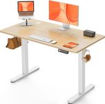 ErGear Electric Standing Desk, Height Adjustable Desk 120 x 60cm, Computer Desk with 4 Memory Smart Pannel, Home Office Desk with Splice Board