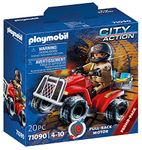 Playmobil City Action 71090 Fire Rescue Quad with Pullback Motor, Toy for Children Ages 4+, Multicoloured, One Size