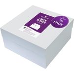 Culpitt 10" White Cake Box With Glued Lid, 10 Pack, 254 X 152mm, Rigid Transport And Protection For Birthday And Celebration Bakes, Cake Boxes