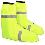 Navaris Reflective Overshoes Shoe Gaiters - Adjustable Bike Shoe Gators, 3 Sizes