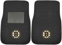 FANMATS 17088 Boston Bruins 2-Piece Embroidered Team Logo Car Mat Set, Front Row Automotive Floor Mats