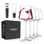LLESSOO Red Wine Glasses Set of 4- 