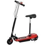 HOMCOM Foldable Ride on Powered Scooter, 120W Motor, with Warning Bell, 15km/h Maximum Speed, Maximum Range 8 KM, for Ages 6-14 Years, Red