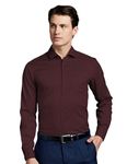 Symbol Premium Men's Wrinkle-Resistant Regular Fit Cotton Formal Shirt (SS23-SMP-FS-01_Maroon_40)