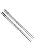 ikis Stainless Steel Chopsticks for Eating Non-Slip Chopstick Reusable (2 Pairs Set)