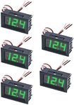 5pcs 0.56 Inch Mini DC Digital Voltmeter 3 Wire DC 0 V to 30V LED Display Voltage Panel Meter (Green Light)