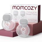 Momcozy S9 Pro Updated Wearable Breast Pump, Hands-Free, Longest Battery Life & LED Display, Portable Electric Breast Pump with 2 Modes & 9 Levels - 24mm (Gray, 2 Count)