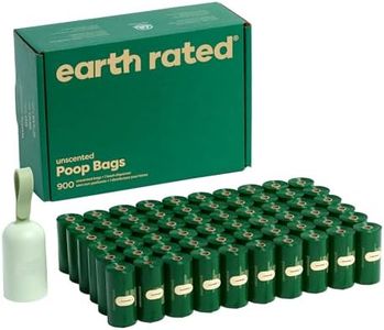 Earth Rated Dog Poop Bag Holder with Dog Poop Bags, Durable and Guaranteed Leakproof, Unscented, 1 Dispenser and 900 Bags