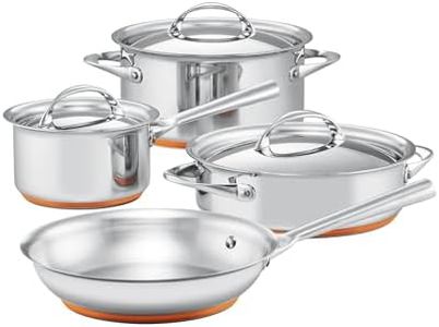 Essteele Per Vita Copper Base Stainless Steel Induction 4 Piece Cookware Set