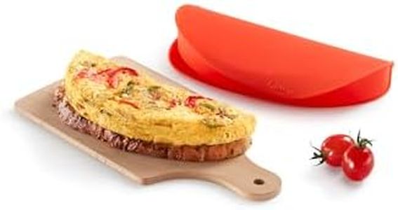 Lékué Microwave Omelette Maker, 250ml / 23cm, Platinum Silicone, Red