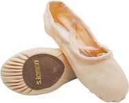 s.lemon Ballet Shoe for Girls,Canvas Split Sole Yoga Gymnastics Ballet Dance Slipper Light Pink 32