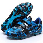 Boys Football Boots Shoes Kids Girls FG/AG Soccer Athletics Sport Shoes Training Shoes Running Shoes Teenager Indoor Outdoor Football Shoes Sneakers for Unisex UK 6 Convert EU39 Blue