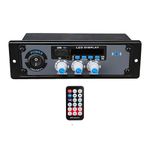 OTS WORLD Stereo Class-D Amplifier Inbuilt 4440ic,110W Dual Channel Support(Channel 2.0), LCD Display with Bluetooth, FM, USB, SD Card Use For Car,Auto,Truck, 12v Operated