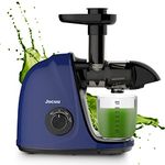 Jocuu Slow Masticating Juicer with 2-Speed Modes - Cold Press Juicer Machine - Quiet Motor & Reverse Function - Easy to Clean Juicer Extractor - Juice Recipes for Fruits & Vegetables (Blue)