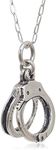 Sterling Silver Handcuffs 3D Charm 