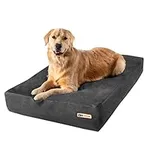 Big Barker 7" Pillow Top Orthopedic Dog Bed - Large Size - 48 X 30 X 7 - Charcoal Gray - for Large and Extra Large Breed Dogs (Sleek Edition)