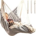 Hanging Hammock Chair Swing - Outdoor Hanging Chair, Bedroom Hammock Swing Chair - Indoor Hammock Chair, Outdoor Swing for Adults - Hanging Chairs Indoor, Swing Chair Bedroom, Swinging Hammock Chair