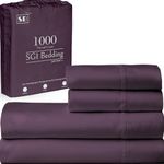 SGI bedding 1000 TC Egyptian Cotton King Pillowcase - Plum