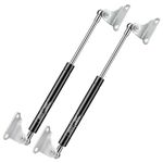 HUOPO 15 inch 120 lb/534 N Gas Shock Strut Spring Lift Support for Cabinet Door RV Bed TV Cabinet Basement Door Boat Floor Cover Hatch Custom Window Replacement Parts, Set of 2 with L Mounts