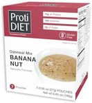 ProtiDIET High Protein Banana Nut Oatmeal - Gluten Free, Rich in Fiber, Low Sugar - Easy to Digest, Healthy, and Nutritious Breakfast Protein Oatmeal - 7 Instant Oatmeal Packets