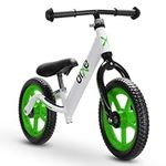 Bixe Aluminum Balance Bike for 2-5 Year Old Toddlers - 12 inch or 30.5 cm Wheels - No Pedal Kids' Training Bikes - Lightweight Bicycle for 2+ Boy or Girl - Green