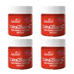 La Riche Directions Semi Permanent Hair Colour 100ML Tub With Pair Of Polyethylene Gloves Perfect Colour Gift By TBLPRO (Pack of 4) (Neon Red, Pack Of 4)