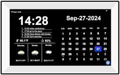 Jazeyeah 2025 New Year's Calendar,15.6 Inch WiFi Smart Touchscreen Desk Office Calendar with Memo Reminder Settings, Weather & Temperature & Humidity Display