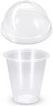 50 X Drinking Cups Clear Pp with Clear Dome Lid 12Oz / 340Ml 12oz / 340ml Clear with Clear Lid