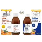 Zarbee's Evening Immune Support 120 ml + Adult Cough and Sore Throat Syrup 150 ml