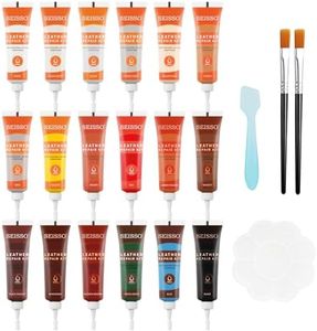 SEISSO Kits de Reparación de Cuero y Vinilo para Asientos, Sofás y Muebles para Automóviles, Chaquetas, Zapatos de Cuero y Otros Interiores, 18 Colores, con Espátulas, Cepillos y Paletas de Colores