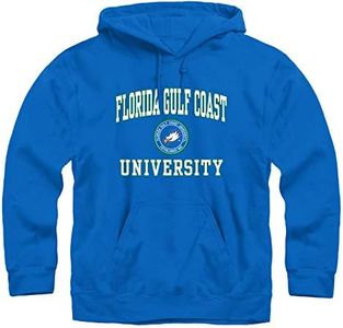 Ivysport Hooded Sweatshirt, Unisex, Cotton/Poly Blend, Heritage Logo, Florida Gulf Coast Eagles - Royal Blue, Small