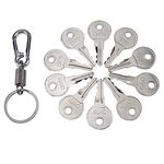 ZTUOAUMA 10X Universal Replacement Keys CH751 with Key Chain Fit for Multiple Locks RV Campers Doors T-Handles Pickup Shells Tool Boxes