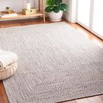 Safavieh Braided Collection 9' x 12' Grey/Ivory BRA201F Handmade Farmhouse Area Rug