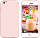 GUAGUA iPhone 6s Plus Case iPhone 6 Plus Case Liquid Silicone, Soft Gel Rubber Slim Lightweight Microfiber Lining Cushion Texture Shockproof Protective Phone Cases for iPhone 6 Plus/6s Plus Pink