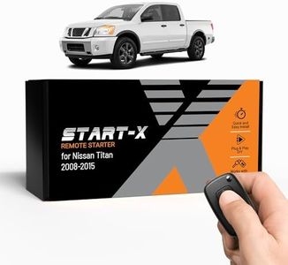 Start-X Remote Starter Kit for Nissan Titan (2008, 2009, 2010, 2011, 2012, 2013, 2014, 2015) Vehicles with Immobilizer | Key Ignition | Plug & Play | Lock 3X to Remote Start | Zero Wire Splicing