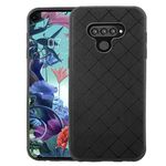 ELISORLI Compatible with LG Q70 Case Rugged Thin Slim Cell Accessories Anti-Slip Fit Rubber TPU Mobile Phone Protection Full Body Silicone Soft Cover for LGQ70 Q730 Q 70 LGQ70phone Women Men Black