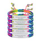 VNOX 5 Pcs Handmade Braided Rope Cord Bracelets for Women Men Matching Relationship Promise Distance Bracelets,Color