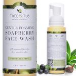 Tree to Tub Sensitive Skin Face Wash for Dry Skin - Fragrance Free Gentle Face Cleanser for Women & Men, Unscented Hydrating Foaming Facial Cleanser, Daily Face Soap w/Aloe Vera