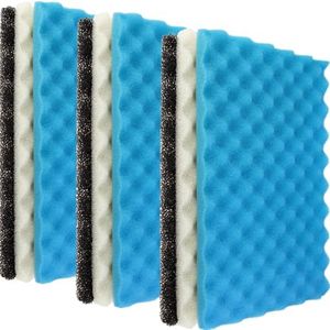 LTWHOME Fish Pond Foam Filter Sponge Set 430mm X 280mm 3 Grade Media (Pack of 3 Sets)