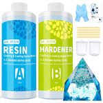 Crystal Clear Epoxy Resin Kit - DR. RESIN 32oz/946ml Resin Kits for Beginners, Food Safe epoxy Resin for DIY, Jewelry Making, Tumbler, River Table Tops with Measuring Cups Sticks and Glove