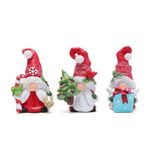 Hodao 3 Set of Joyful Christmas Elves-Magic of Lights, Gifts, and Music Christmas Scandinavian Tomte Gnomes Figurines Christmas Decorations for Home Winter Decor Xmas Handmade Gift