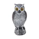 Mokernali Realistic Owl Decoy, Waterproof Shape Owl Bird Deterrent Plastic Owl Wildlife Friendly Easy Installation Fake Owl for Keeping Birds Away from Garden, Yard